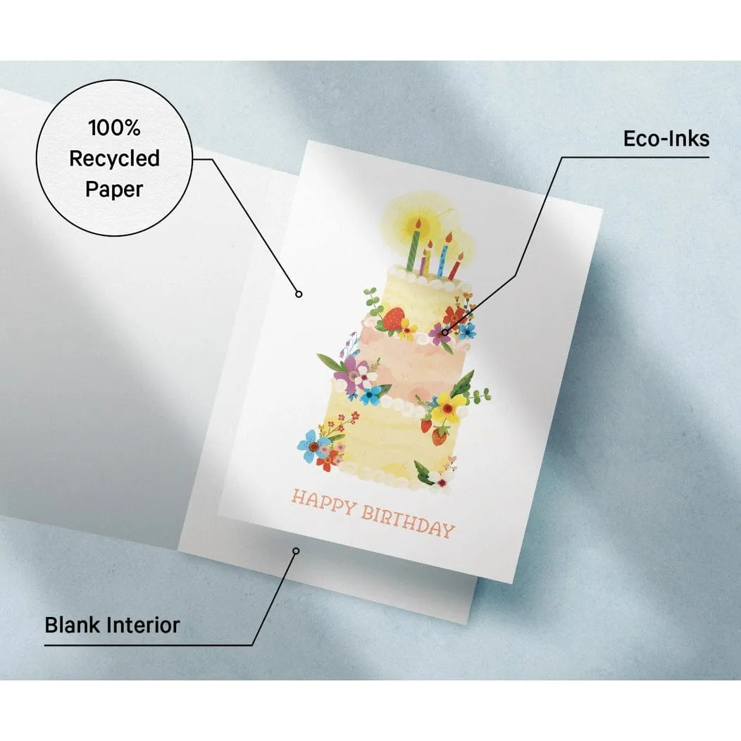 Eco-Friendly Birthday Cake Card
