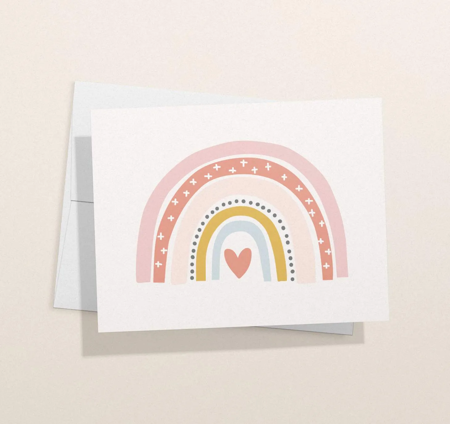Eco-Friendly Pink Rainbows Blank Card