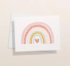 Eco-Friendly Pink Rainbows Blank Card