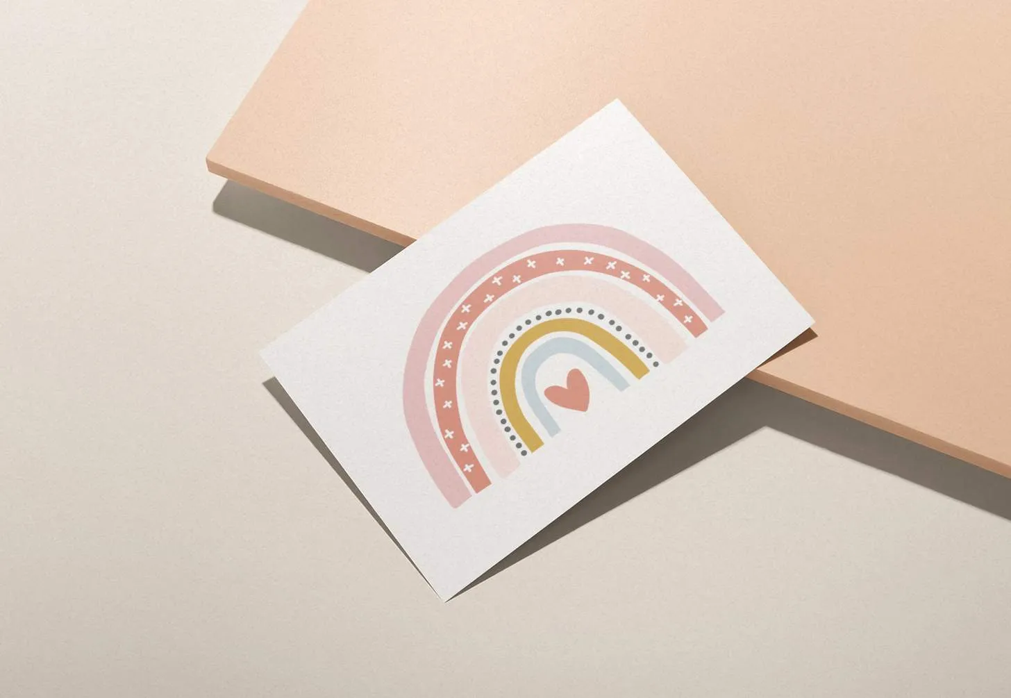 Eco-Friendly Pink Rainbows Blank Card