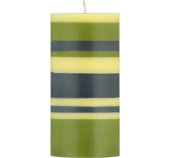 Eco Pillar Candle; Various Sizes | Olive, Indigo And Jasmine