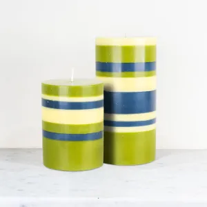 Eco Pillar Candle; Various Sizes | Olive, Indigo And Jasmine