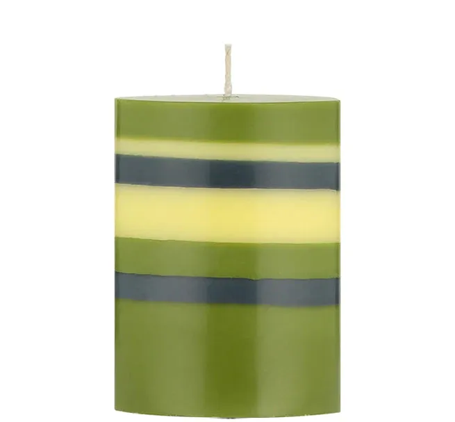 Eco Pillar Candle; Various Sizes | Olive, Indigo And Jasmine
