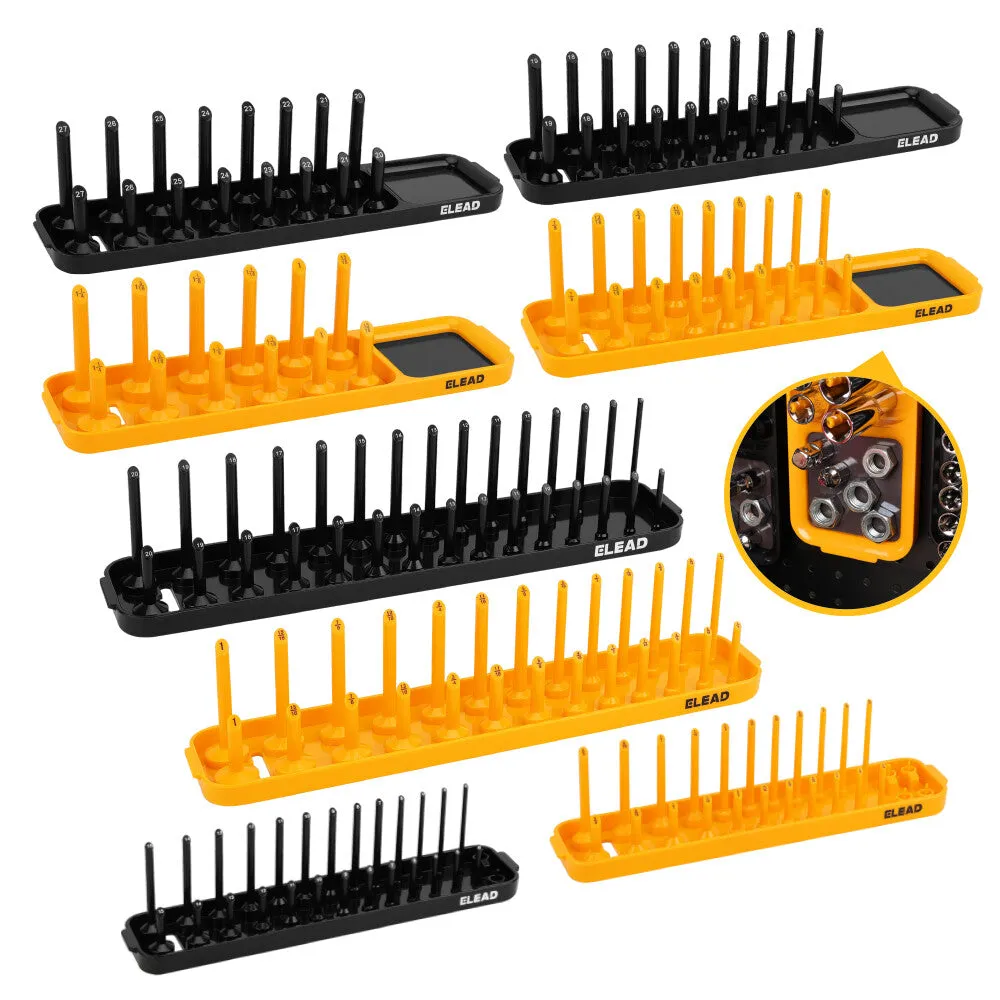 ELEAD Magnetic Socket Organizer Tray Set - Wall-Mountable & Efficient Tool Storage