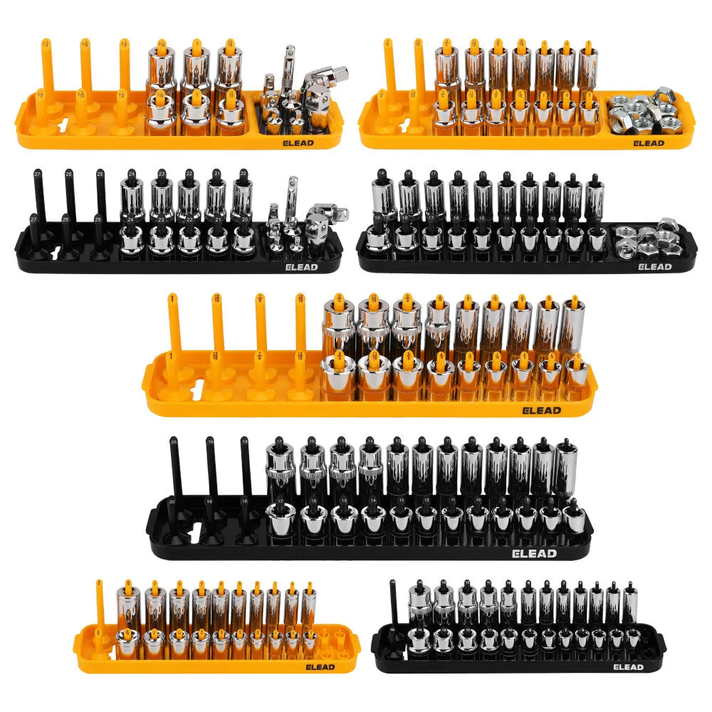 ELEAD Magnetic Socket Organizer Tray Set - Wall-Mountable & Efficient Tool Storage