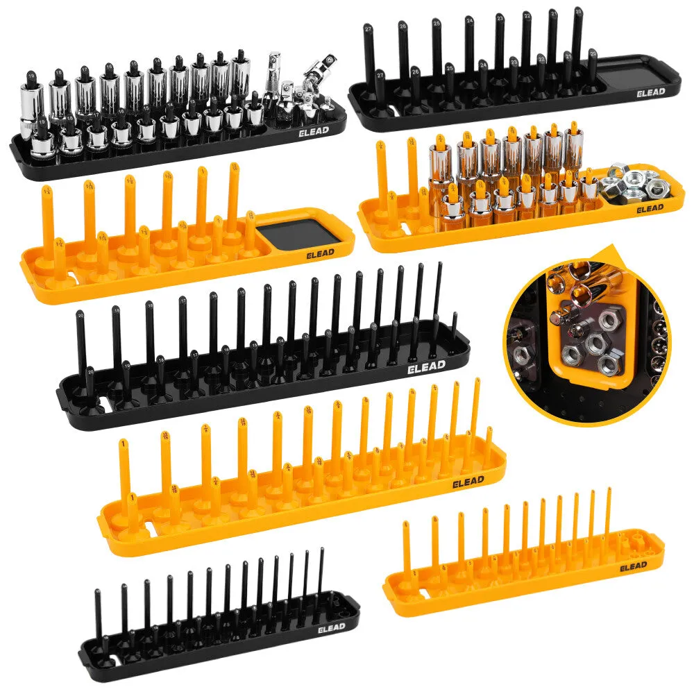 ELEAD Magnetic Socket Organizer Tray Set - Wall-Mountable & Efficient Tool Storage