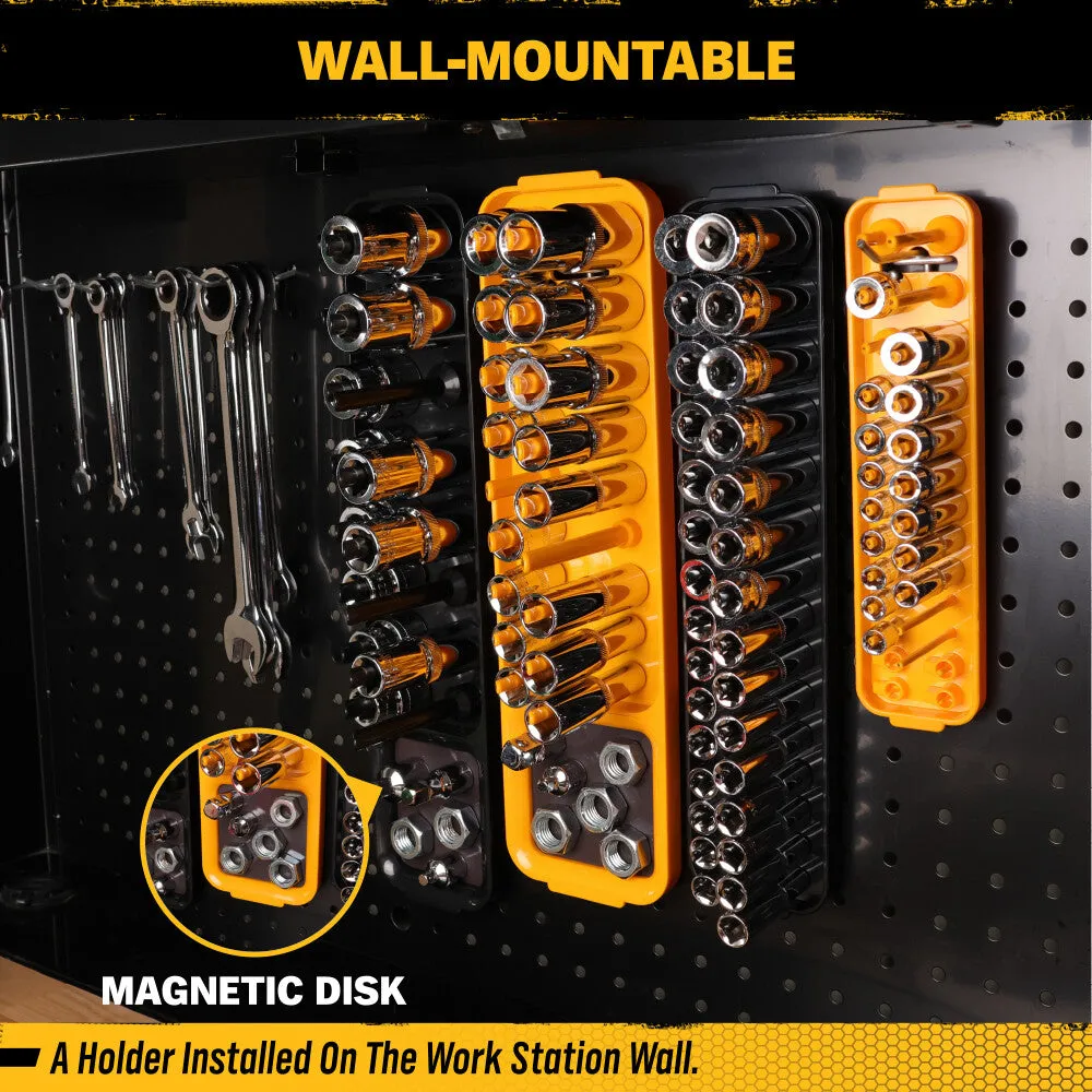 ELEAD Magnetic Socket Organizer Tray Set - Wall-Mountable & Efficient Tool Storage