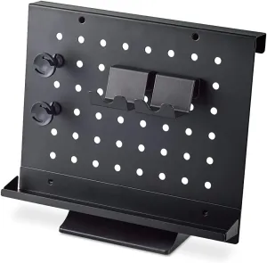 Elecom PCA-DON02BK Desk Organizer, Peripherals, Headphones, Stationery, Cable Storage, Customizable, Steel Tray, 2 Hangers & Cable Organizer, 2 Pieces, Tabletop Stand, Hanging, Black