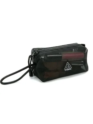 Elegant Counter Black High-grade Mesh Portable Cosmetic Bags