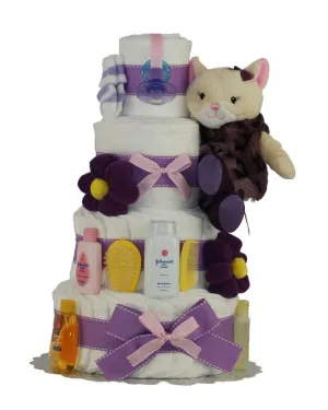 Fashion Kitty Diaper Cake