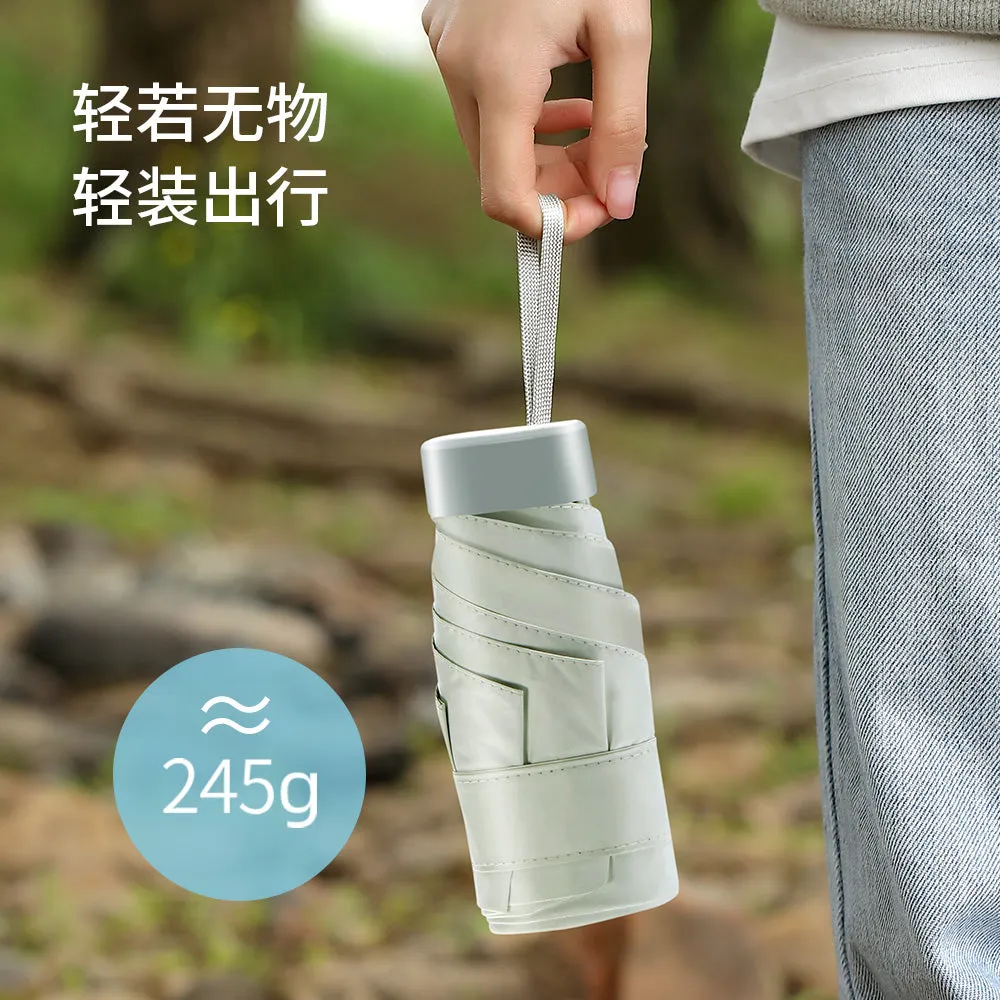 Fasola Six-Fold Pocket Umbrella - Off-White