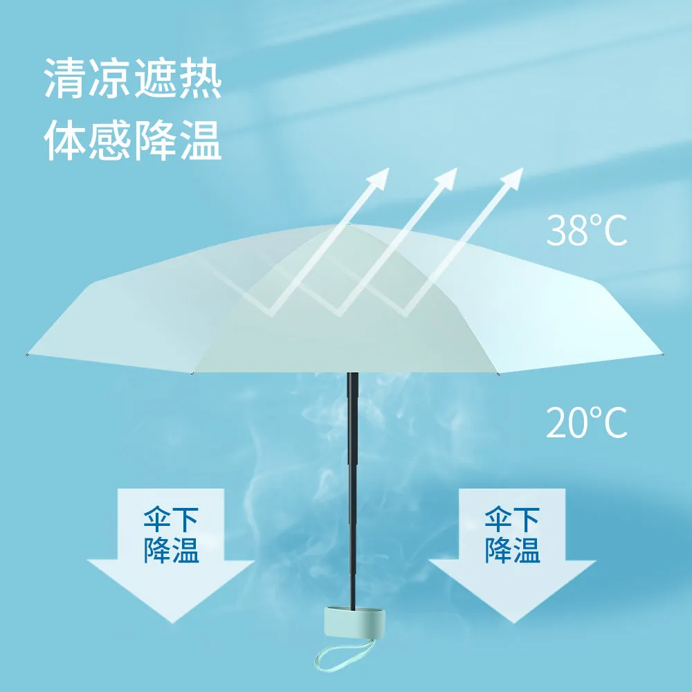 Fasola Six-Fold Pocket Umbrella - Off-White