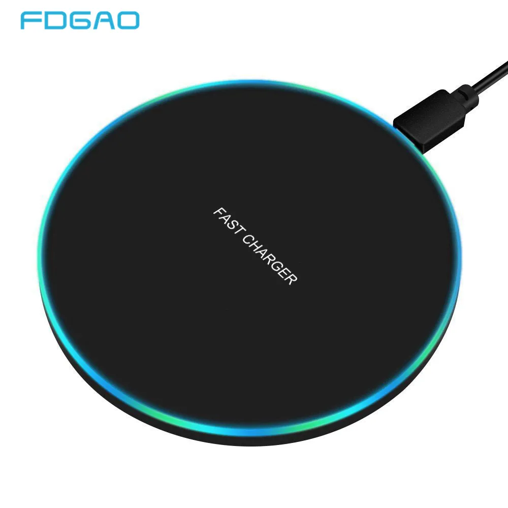 Fast Wireless Charger For Samsung Galaxy S10 S9/S9  S8 Note 9 USB Qi Charging Pad for iPhone 11 Pro XS Max XR X 8 Plus