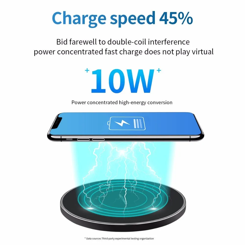 Fast Wireless Charger For Samsung Galaxy S10 S9/S9  S8 Note 9 USB Qi Charging Pad for iPhone 11 Pro XS Max XR X 8 Plus