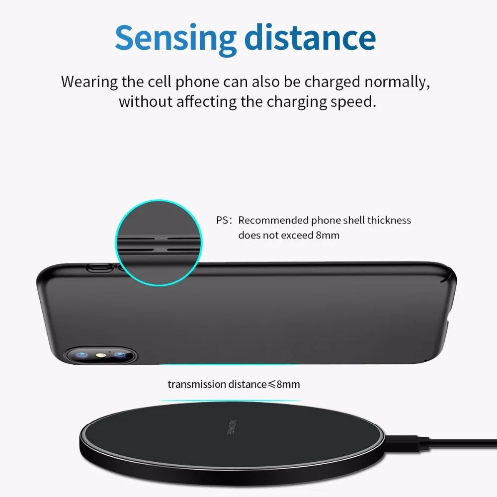 Fast Wireless Charger For Samsung Galaxy S10 S9/S9  S8 Note 9 USB Qi Charging Pad for iPhone 11 Pro XS Max XR X 8 Plus
