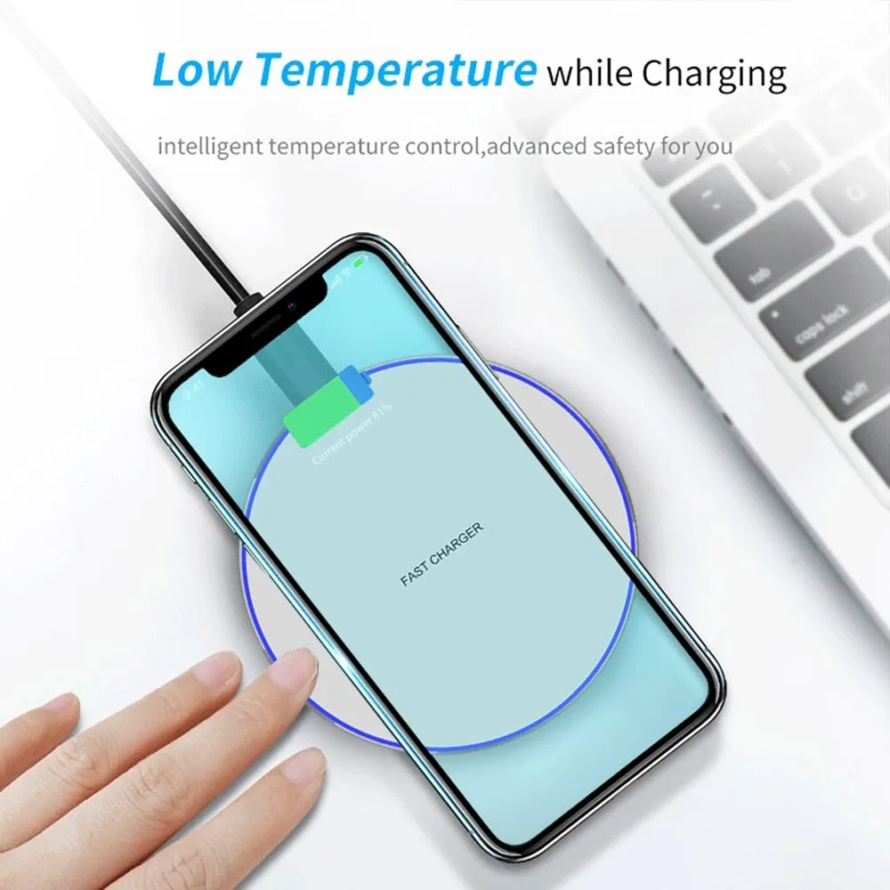 Fast Wireless Charger For Samsung Galaxy S10 S9/S9  S8 Note 9 USB Qi Charging Pad for iPhone 11 Pro XS Max XR X 8 Plus
