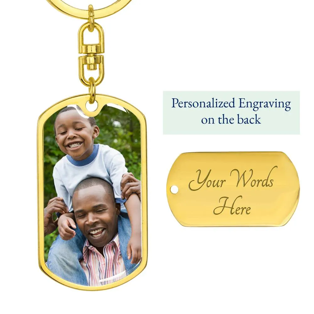 Father and son keychain