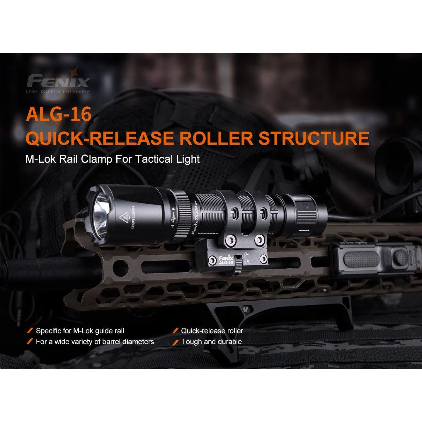Fenix ALG-16 metal mount for flashlights on M-LOK