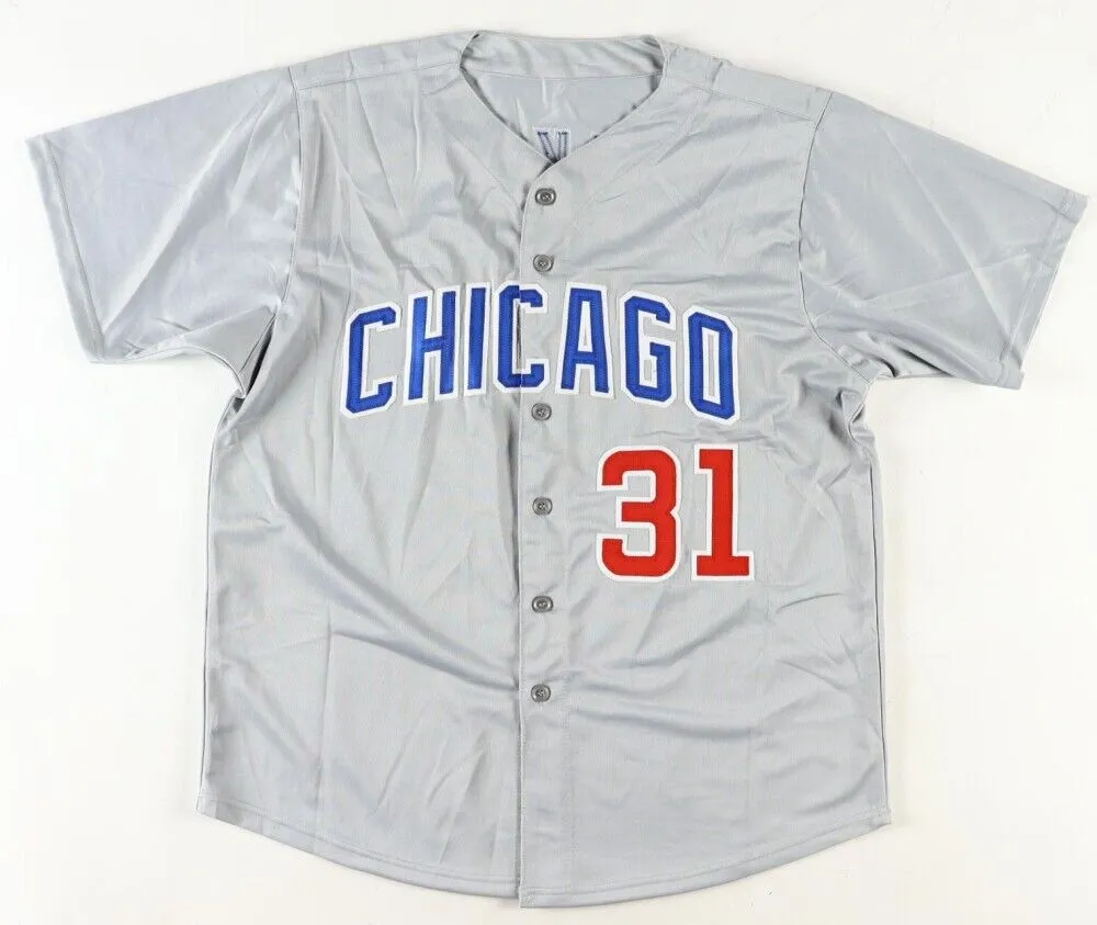 Ferguson Fergie Jenkins Signed Cubs Career Stat Jersey (Beckett)1969 Chicago Ace