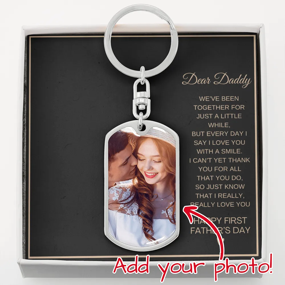 First Father's Day Gift | Personalized Dad Photo Keychain ❤️