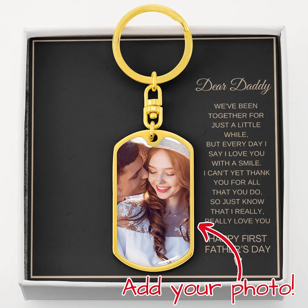 First Father's Day Gift | Personalized Dad Photo Keychain ❤️