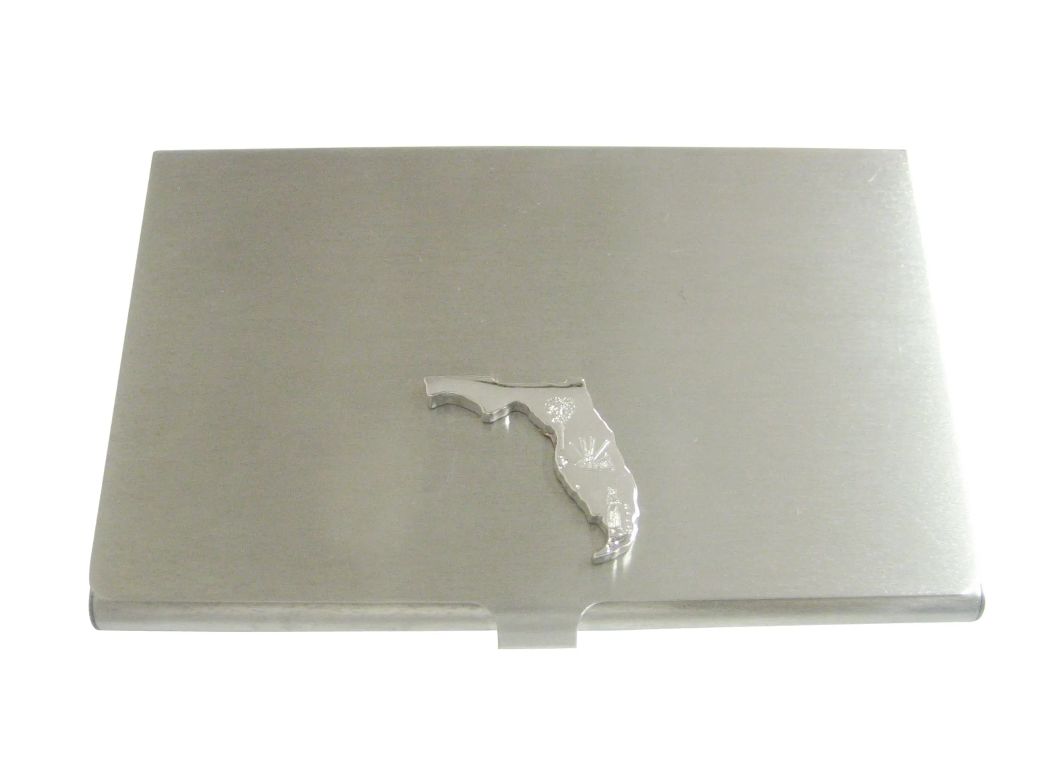 Florida State Map Shape and Flag Design Pendant Business Card Holder
