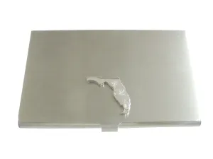 Florida State Map Shape and Flag Design Pendant Business Card Holder