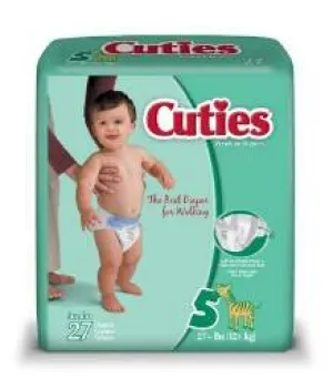FQ Baby Diaper Cuties Tab Closure SZ 5 Disposable HVY Absorbency (#CR5001/PK)