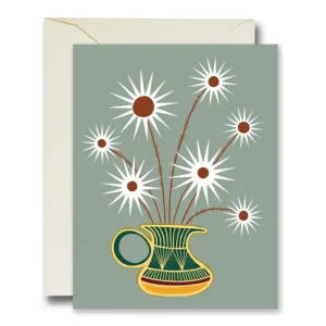 Friendly Flowers Gray Card