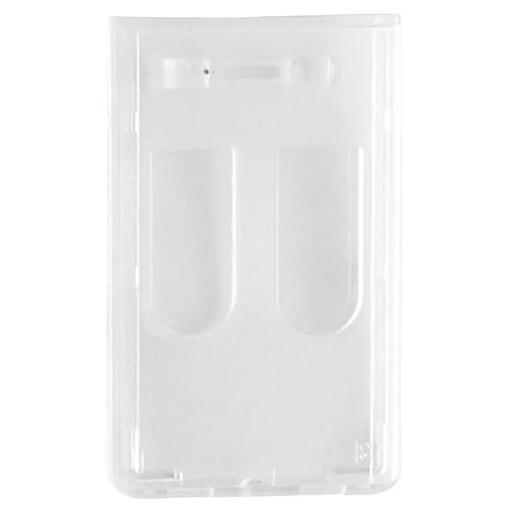 Frosted Rigid Plastic Vertical 2-Card Access Badge Holder, 2.13" x 3.38" (50/Pack)