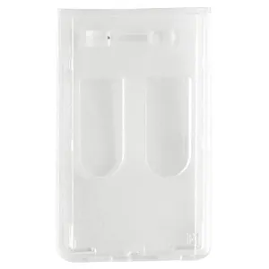 Frosted Rigid Plastic Vertical 2-Card Access Badge Holder, 2.13" x 3.38" (50/Pack)
