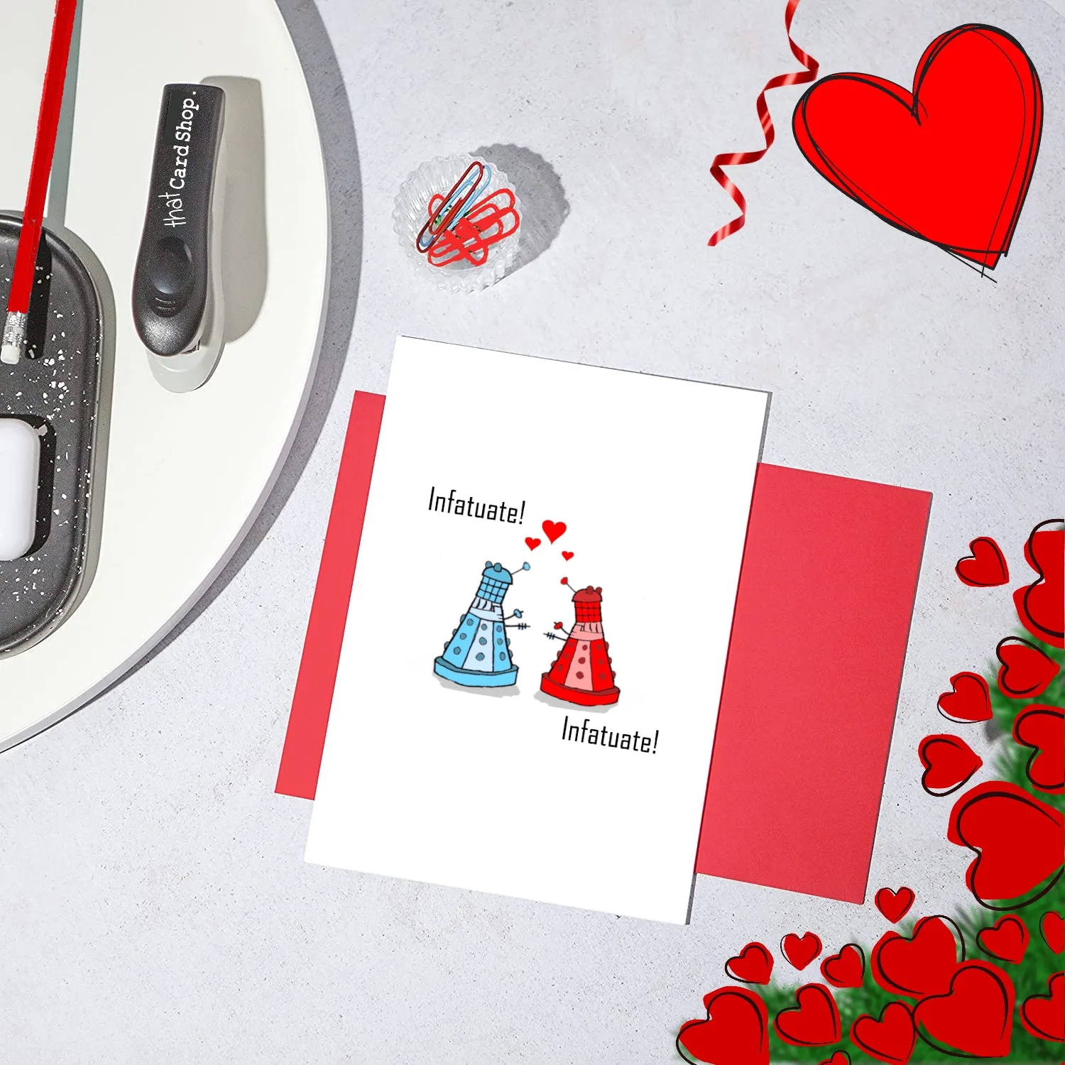 Funny Dr Who Valentines Day Card - Daleks Infatuate!