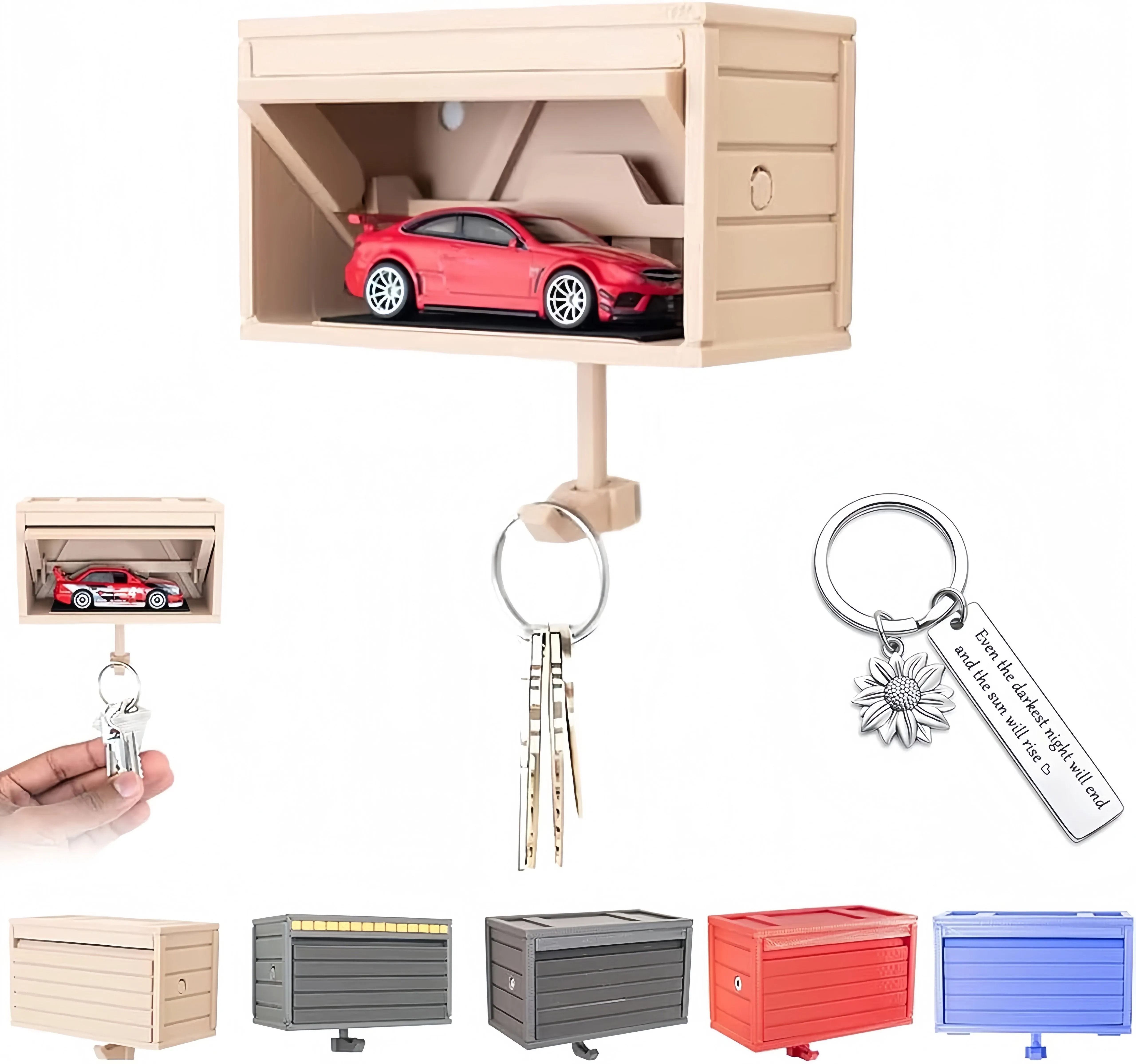 Garage Key Chain With Open Door