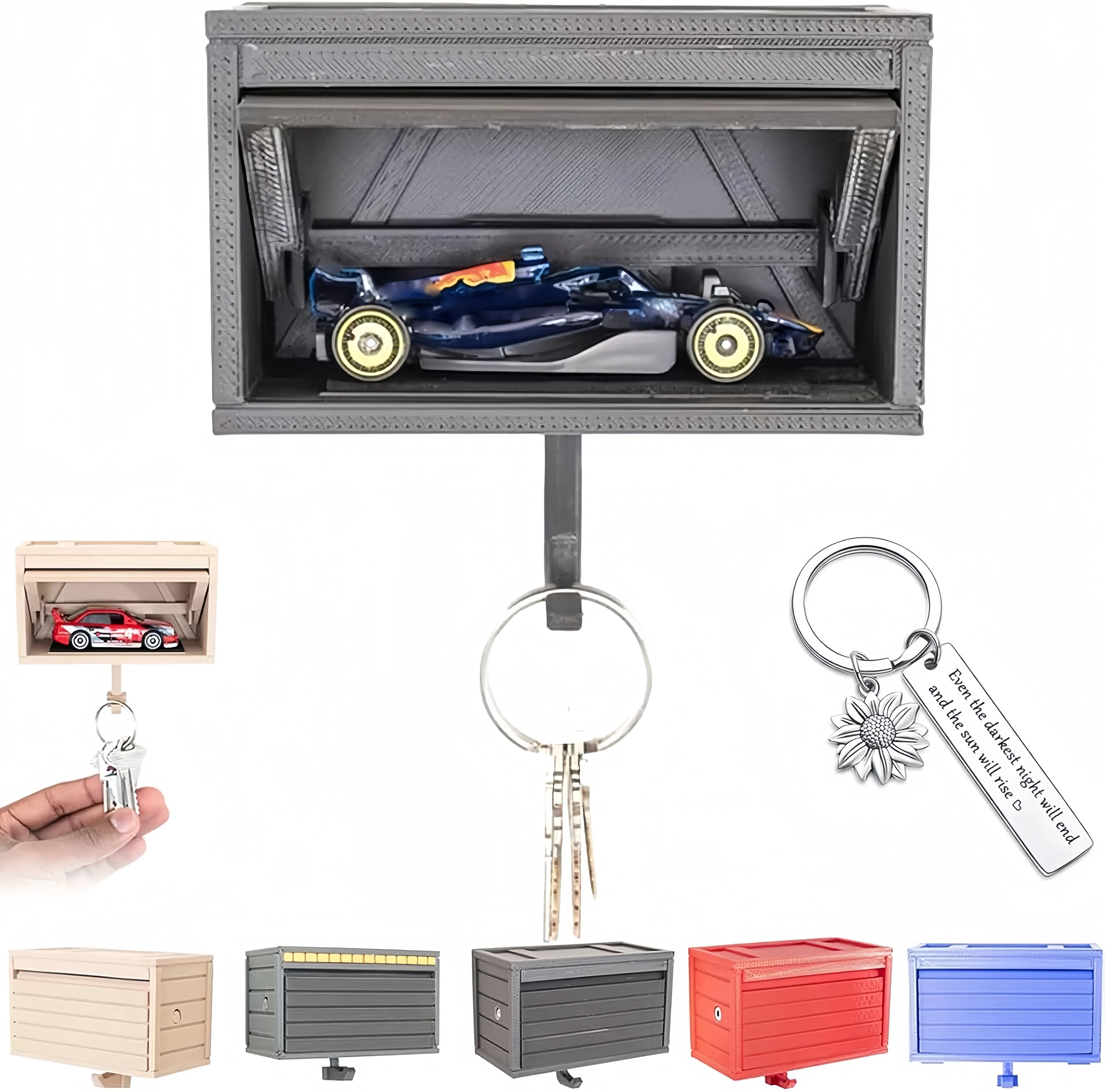 Garage Key Chain With Open Door