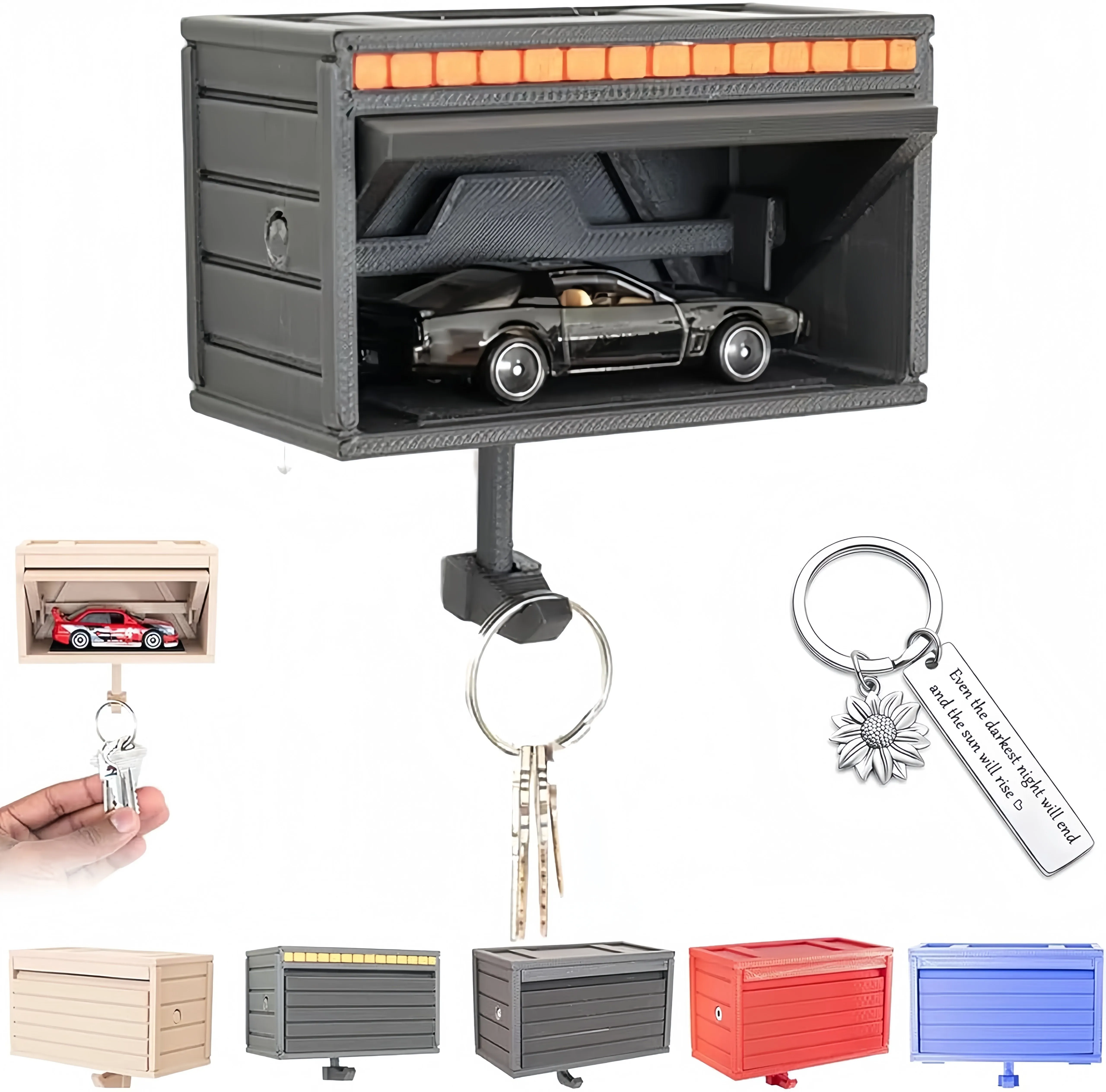 Garage Key Chain With Open Door