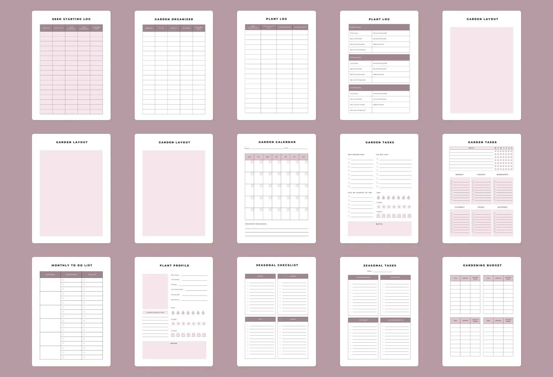Garden Planner Canva Template
