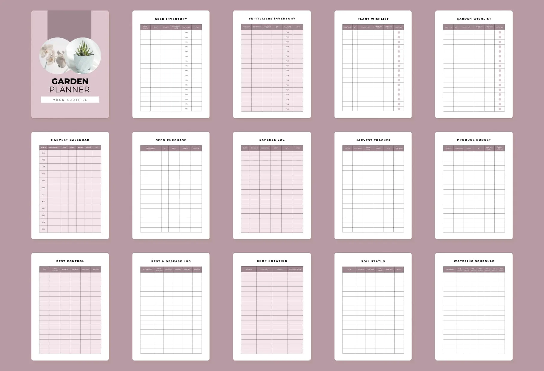 Garden Planner Canva Template