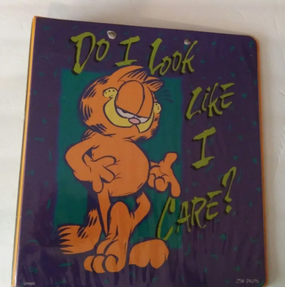 Garfield  Mead Binder Do I look Like I Care