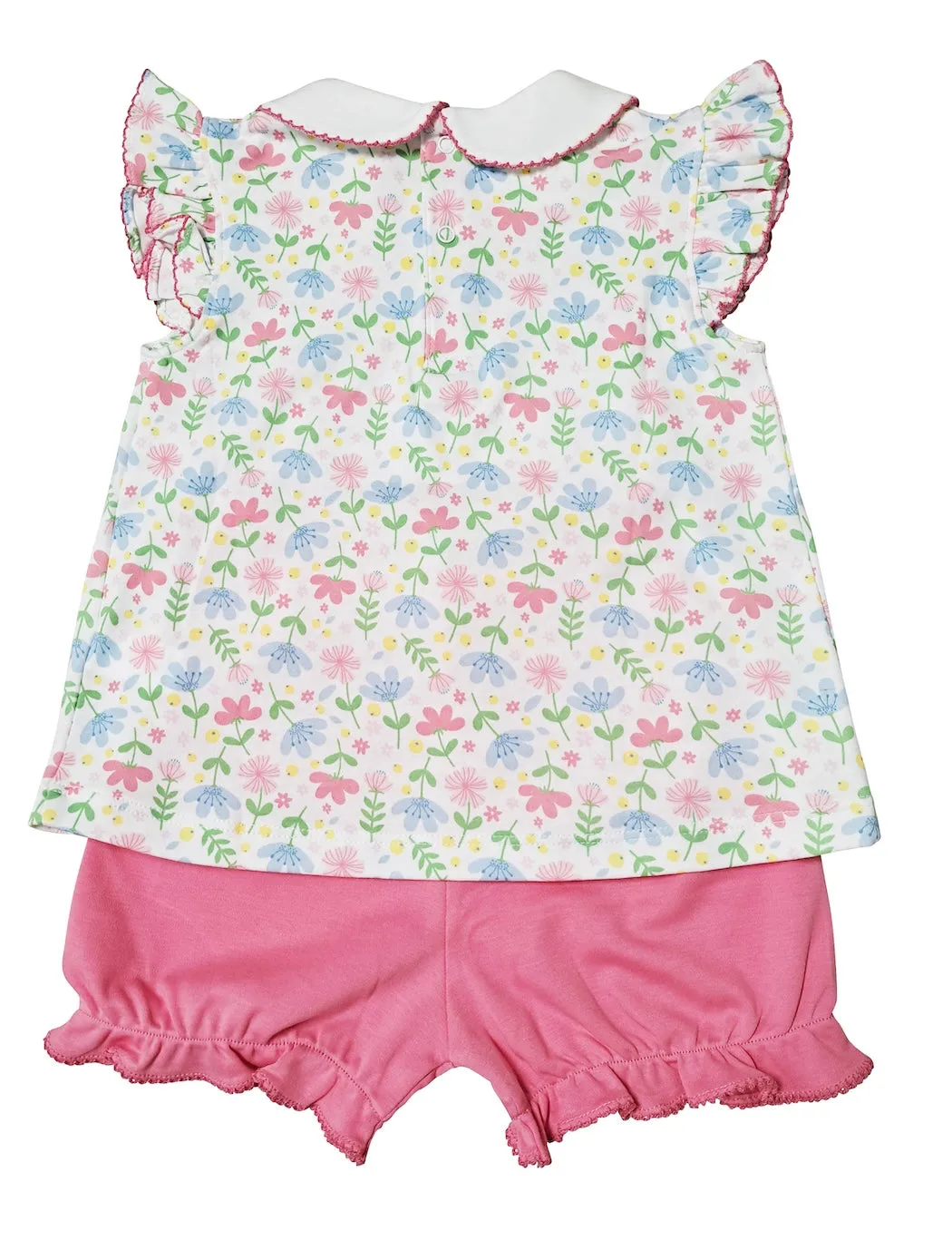 Girl's Diaper Set Pima Cotton Palm Beach Collection