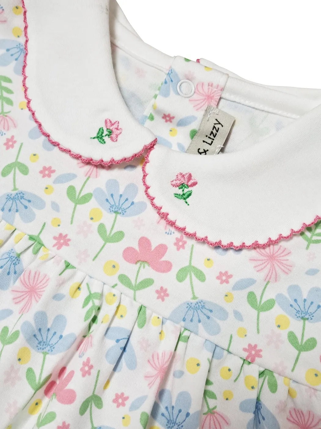 Girl's Diaper Set Pima Cotton Palm Beach Collection