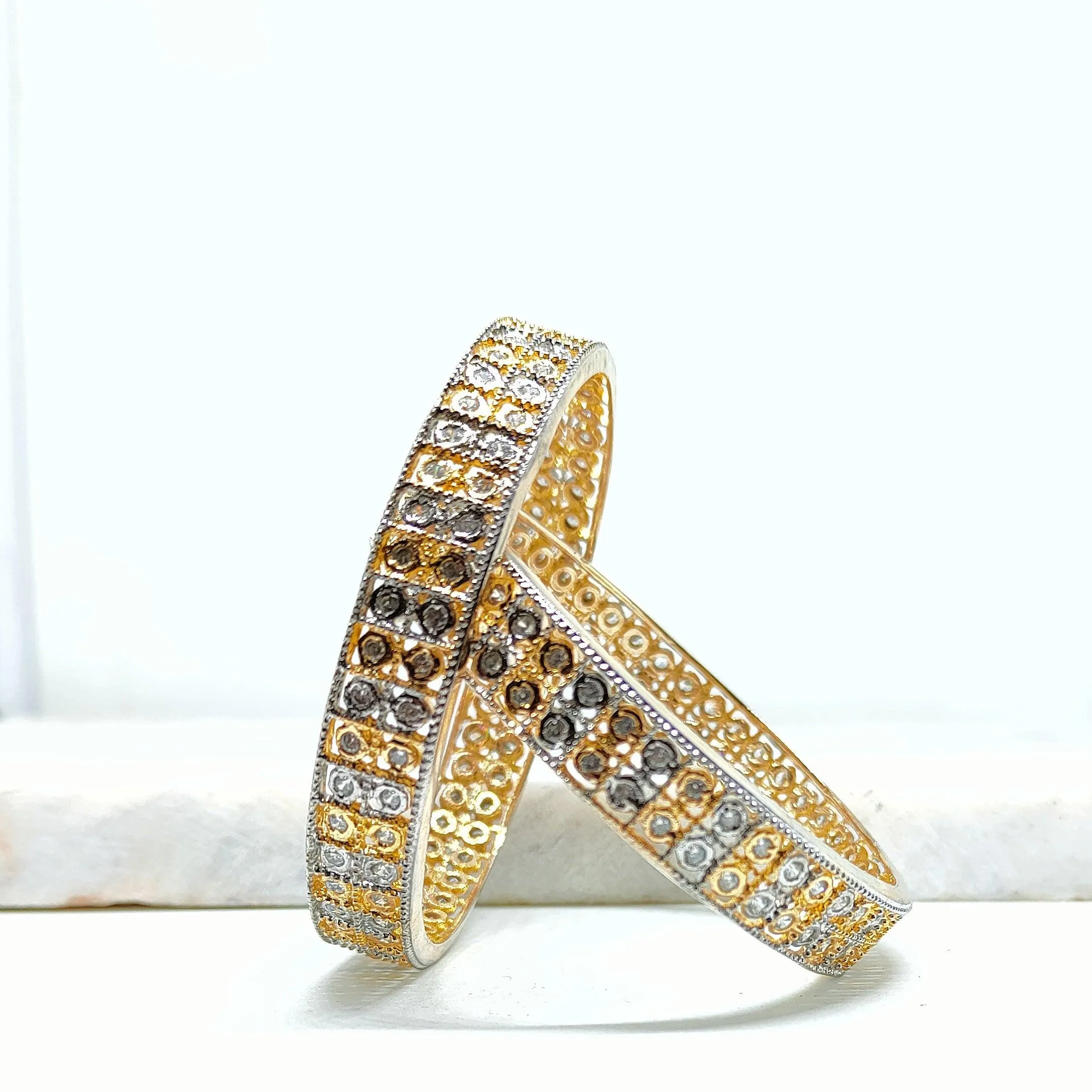Gold Plated A.D Bangles For Women & Girls