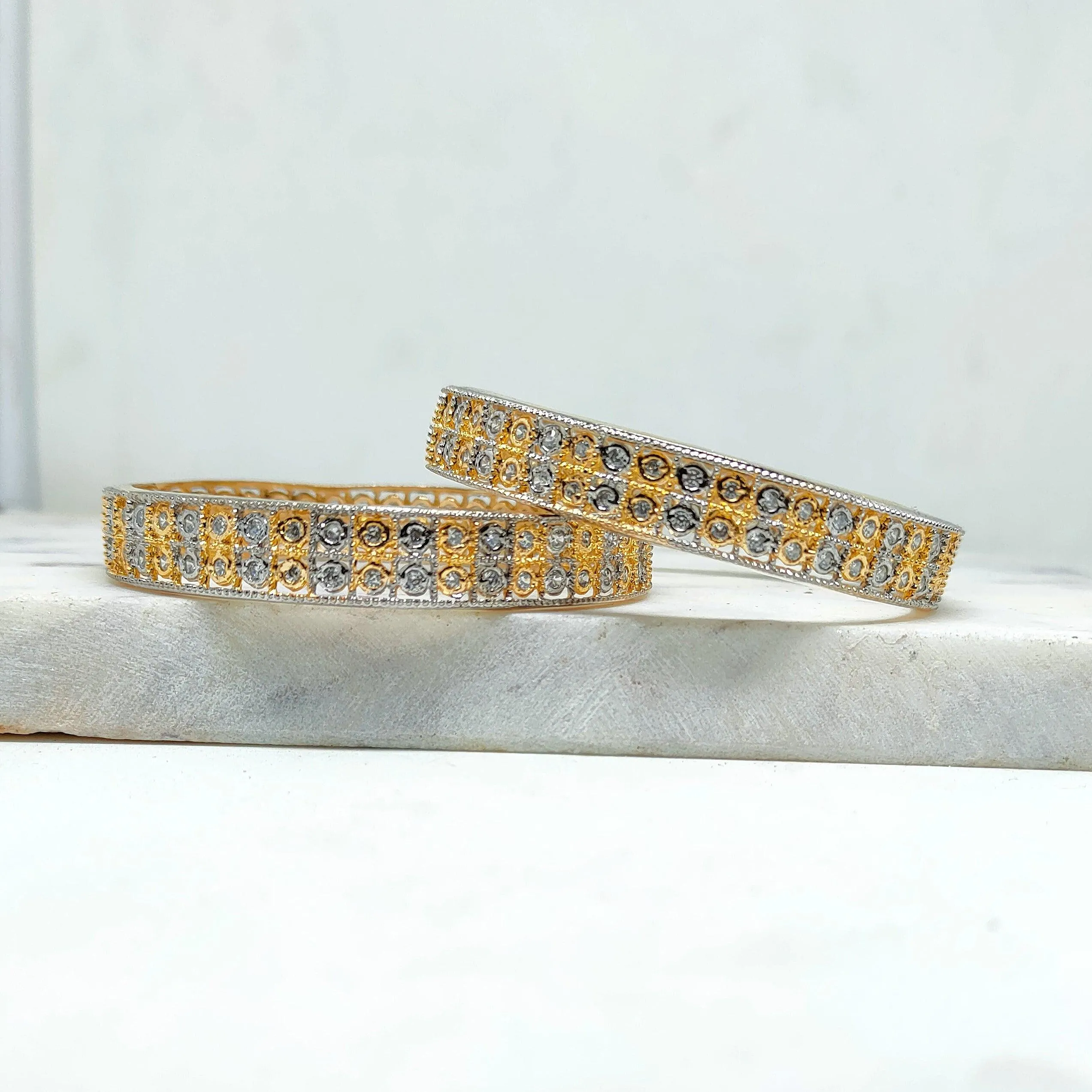 Gold Plated A.D Bangles For Women & Girls