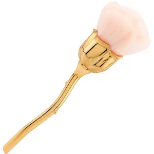 Gold Rose Shape Cosmetic / Nail Dust Brush - Handmade - Luxurious Quality - Each