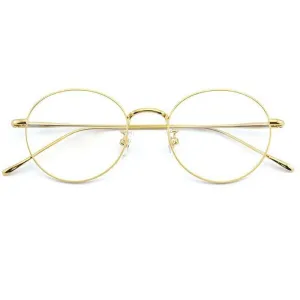 Gold Round Aviator - Blue Light Blocking Glasses