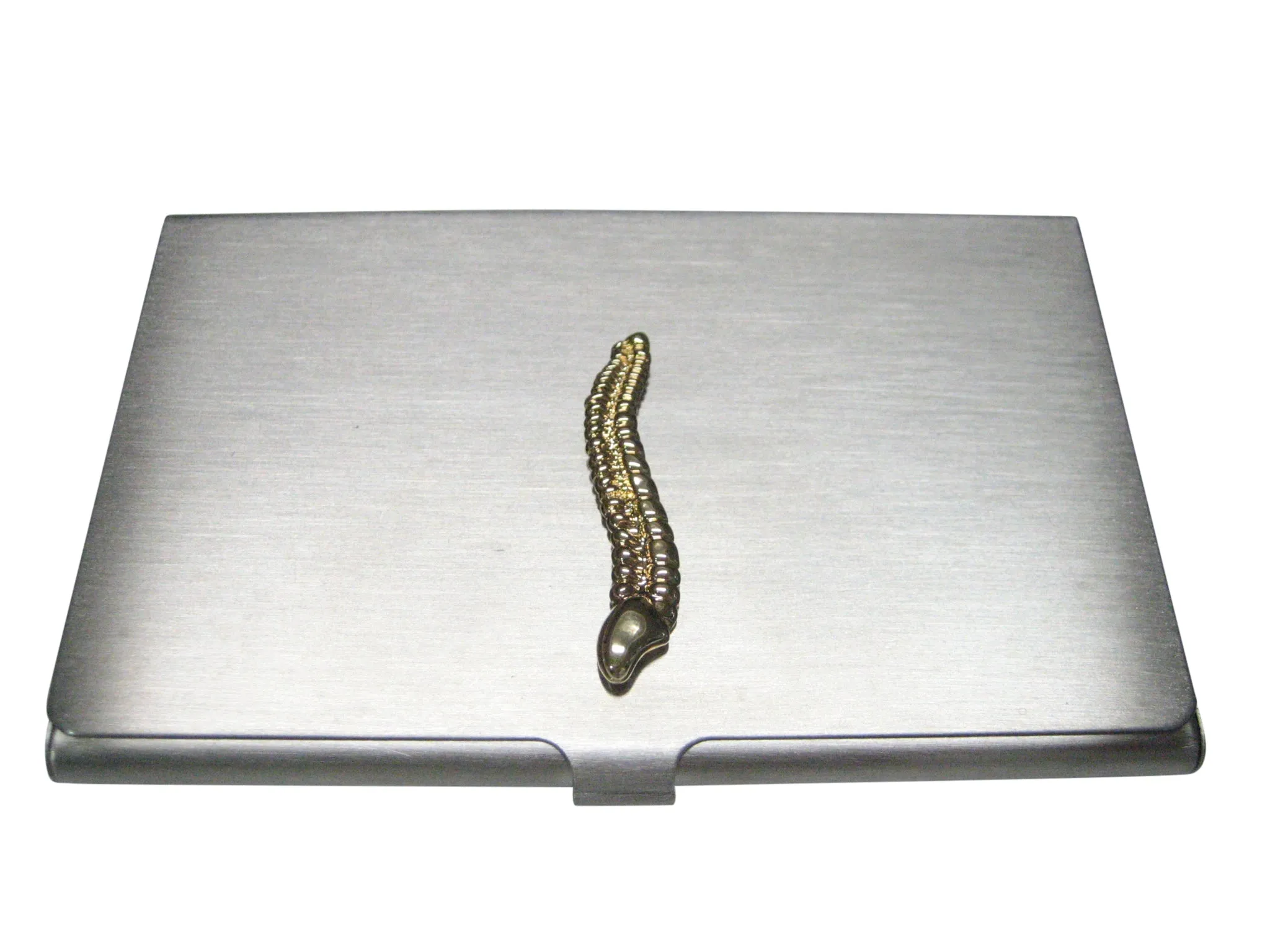 Gold Toned Medical Anatomical Cervical Vertebrae Business Card Holder