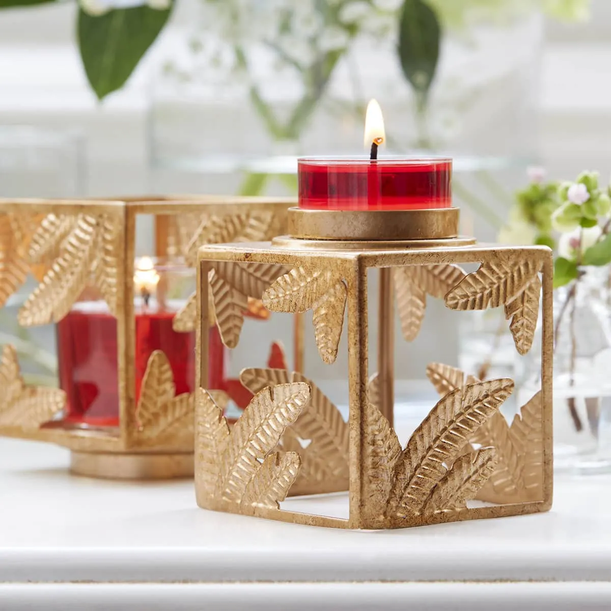 Golden Square Votive Pair