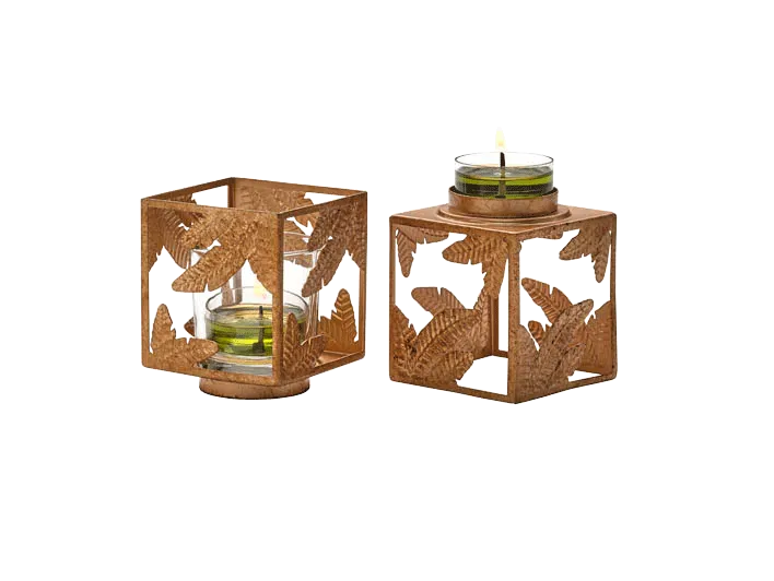 Golden Square Votive Pair