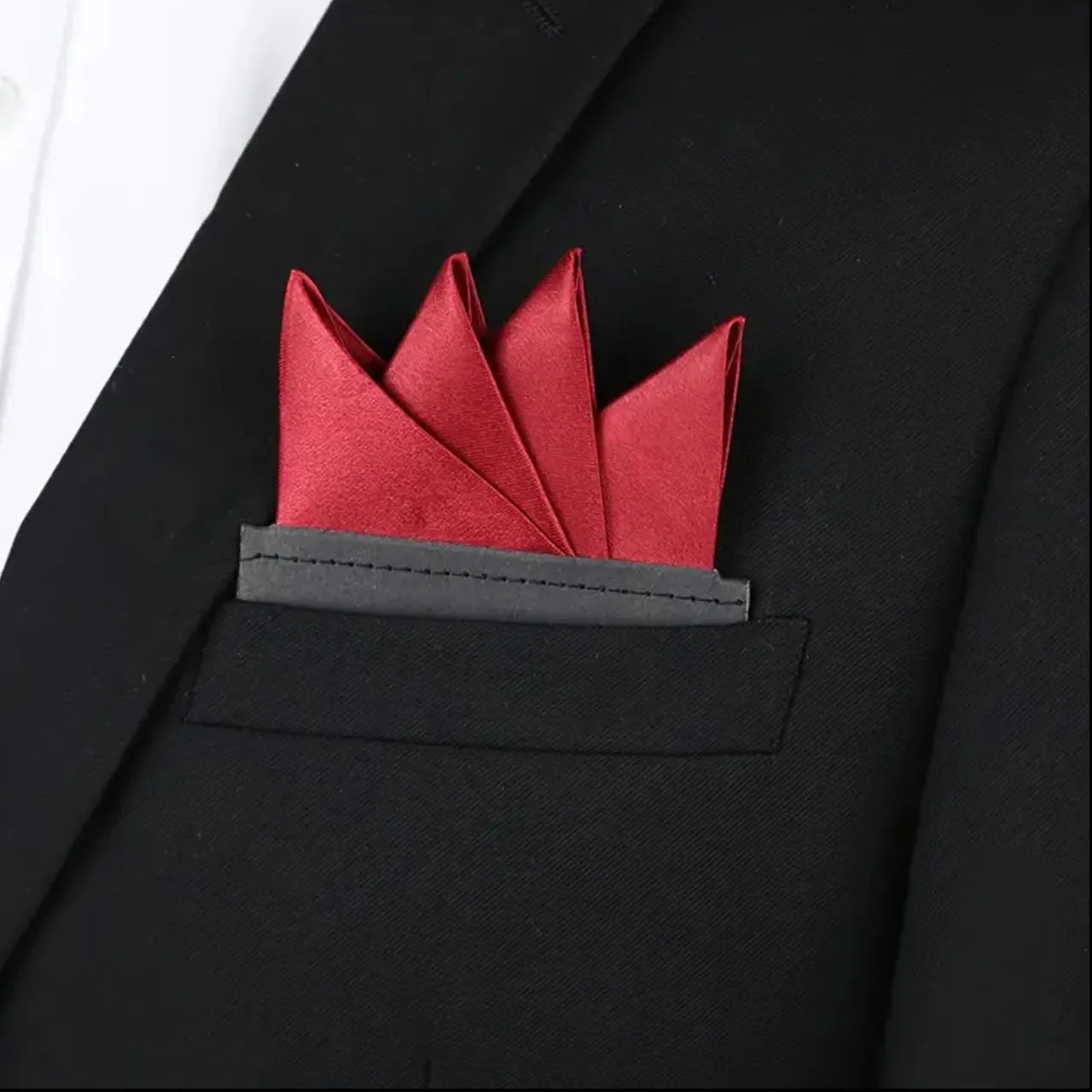 Grey Pre-Folded Pocket Square