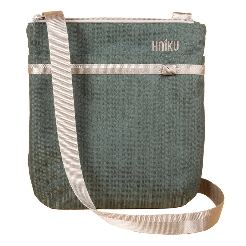 Haiku Revel Crossbody Bag in Stone Gray, Forest, River Rock Blue, Cherry Blossom & Black