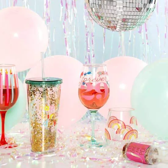 Happy Birthday Insulated Tumbler with Straw